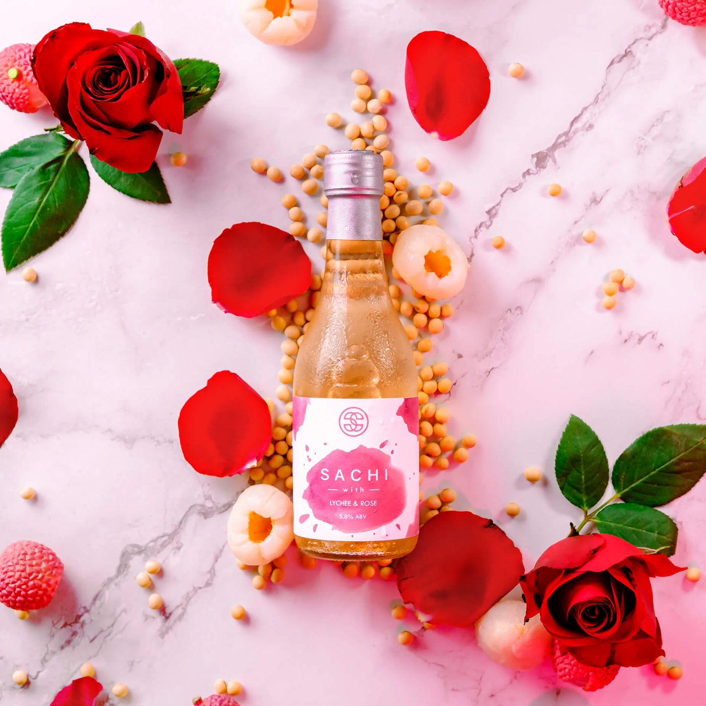 Sachi Soy Wine - Lychee & Rose (187ml)